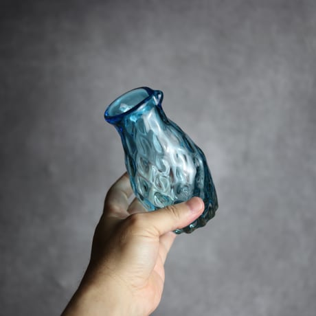 みなも徳利 水色 琉球ガラス 工房清天:7102018