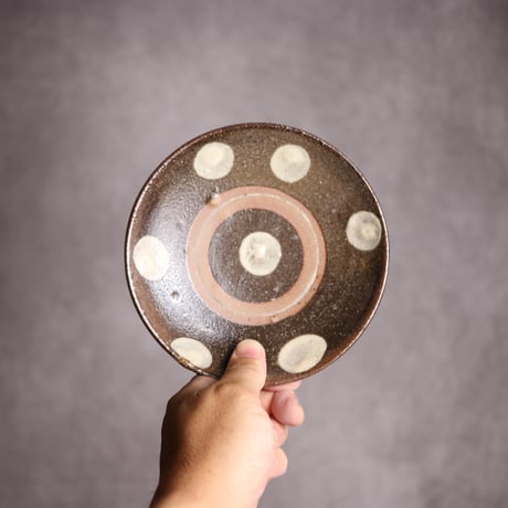 5寸皿1 イッチン 点打 やちむん 陶器 北窯 松田共司工房:7004006