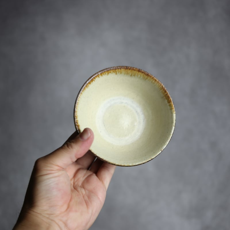 3.5寸マカイ2 飴 呉須釉 線描 やちむん 陶器 北窯 松田共司工房