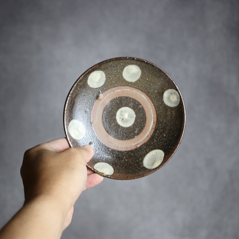 5寸皿1 イッチン 点打 やちむん 陶器 北窯 松田共司工房:7004006