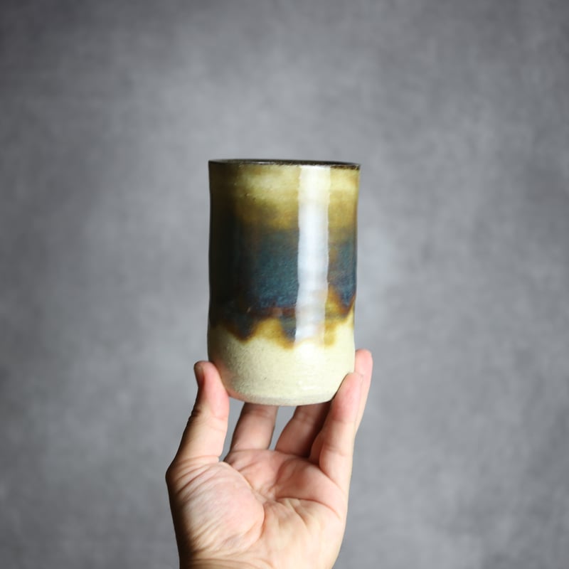 やちむん　北窯 4寸筒1 緑釉 掛釉 やちむん 陶器 北窯 松田共司工房:7004049 | MADE IN