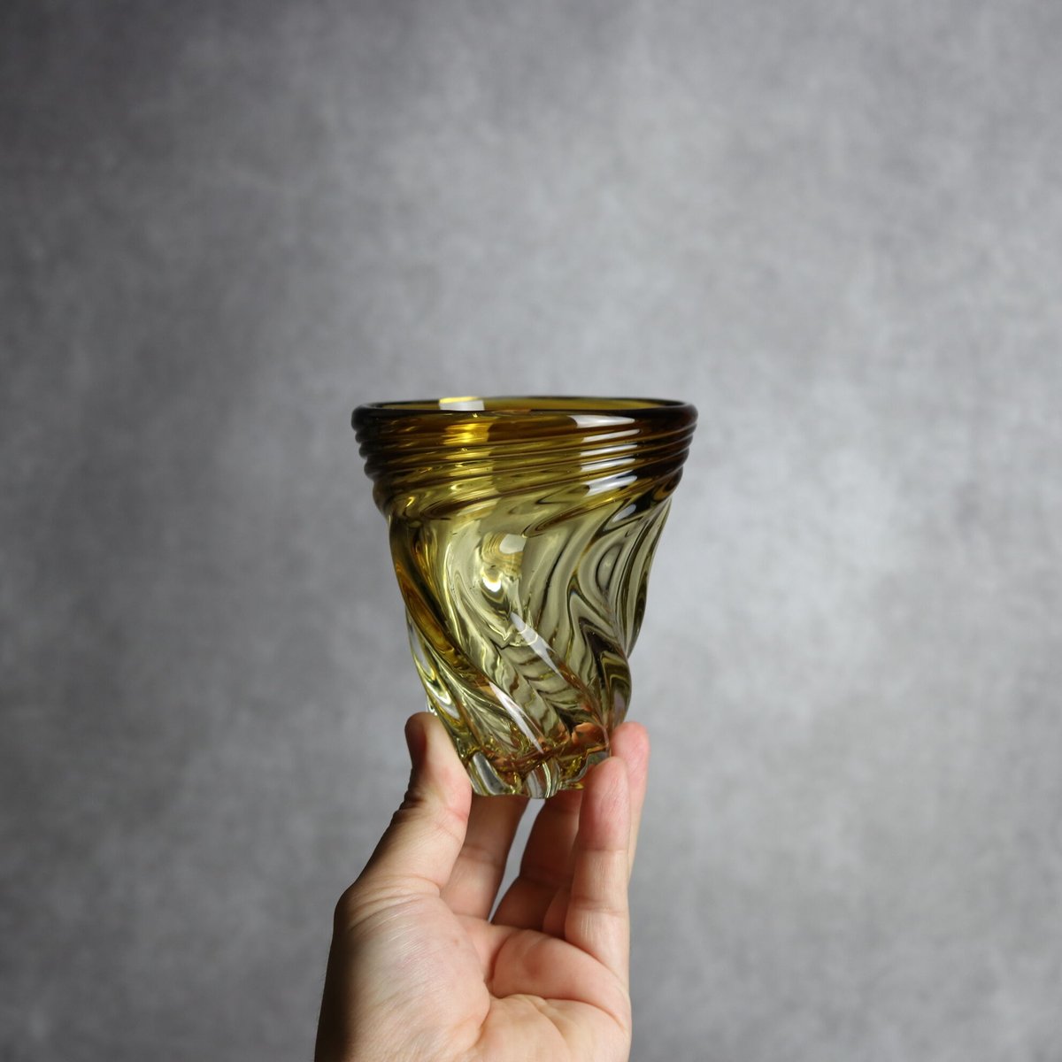 S.モールグラス ブラウン 琉球ガラス 工房清天:7102024 | MADE IN OKINAWA