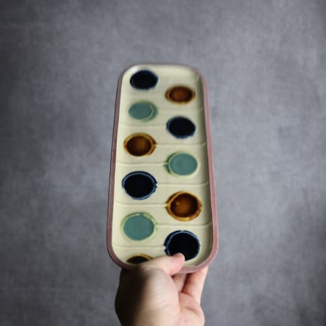 長角皿 長 バルーン やちむん 陶器 一翠窯:7021004