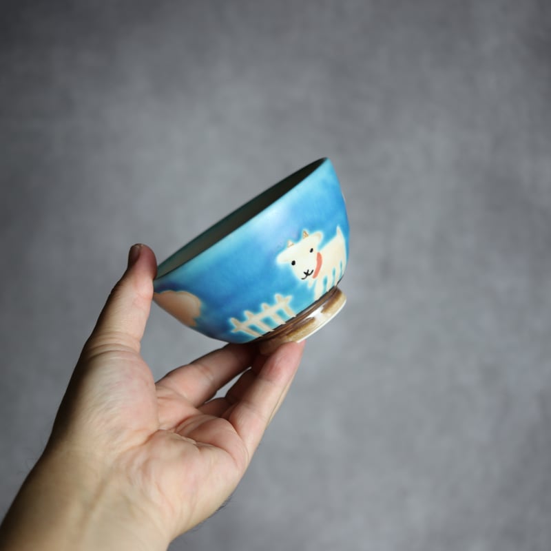 お茶碗 ヤギ3 やちむん 陶器 アトリエクッチャネ:7026027 | MADE IN OKI