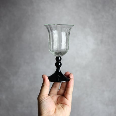 琉球ガラス　縦モールワイングラス ツートン  工房glass32　7105002