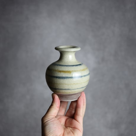 油壺中1 飴 呉須釉 線描 やちむん 陶器 北窯 松田共司工房:7004052