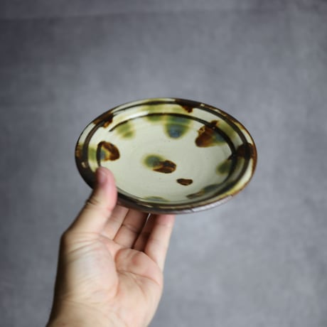 5寸皿1S 三彩 点打 やちむん 陶器 いずみ窯 島袋工房:7028011