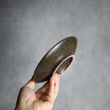 5寸皿2 呉須 緑釉 点打 やちむん 陶器 漂窯:7010004