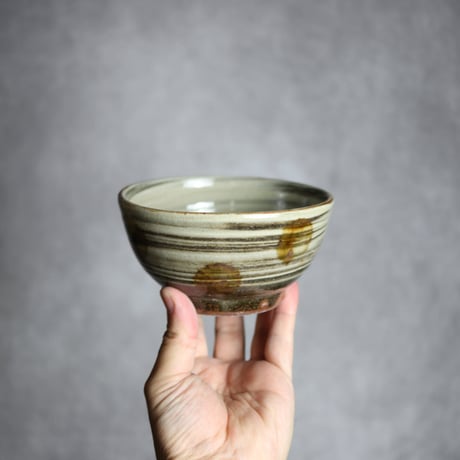 4寸鉢S3 飴釉 点打 刷毛目 やちむん 陶器 北窯 松田米司工房:7003034