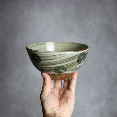 5寸鉢S3 呉須釉 点打 刷毛目 やちむん 陶器 北窯 松田米司工房:7003035