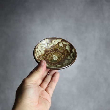 3寸皿4S イッチン 菊花唐草 やちむん 陶器 北窯 松田共司工房:7004002
