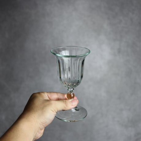琉球ガラス 縦モールワイングラス クリア  工房glass32 : 7105001