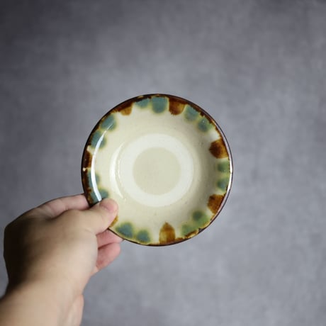 4寸皿1S 三彩 点打 やちむん 陶器 いずみ窯 島袋工房:7028007