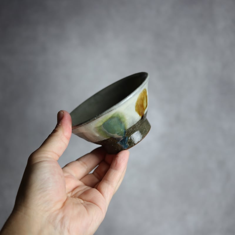 3.5寸マカイ1 三彩 点打 やちむん 陶器 漂窯:7010009 | MADE IN