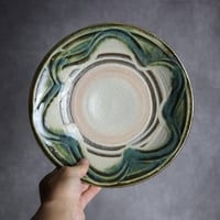 7205005 6寸皿 呉須釉 唐草 やちむん 陶器 高江洲陶磁器 | MADE IN OKI