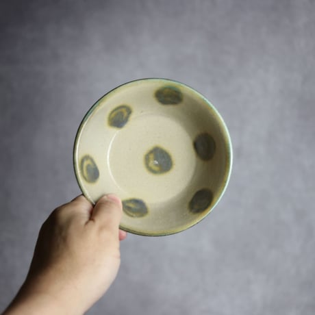 4寸安南鉢S1 緑釉 点打 やちむん 陶器 北窯 松田米司工房:7003033