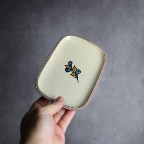 長角皿 小 息吹 やちむん 陶器 一翠窯:7021001