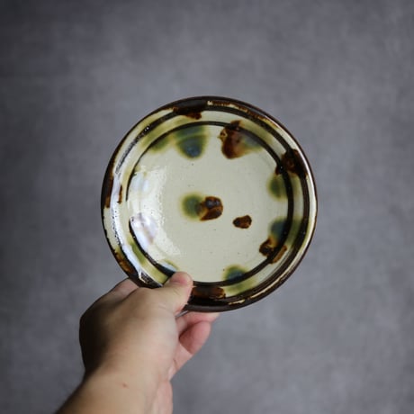 5寸皿1S 三彩 点打 やちむん 陶器 いずみ窯 島袋工房:7028011
