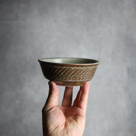 4寸安南鉢2 白釉 飛鉋 やちむん 陶器 榮一工房:7013155
