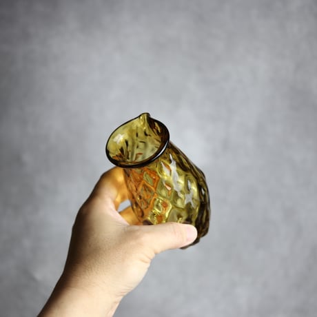みなも徳利 ブラウン 琉球ガラス 工房清天:7102020
