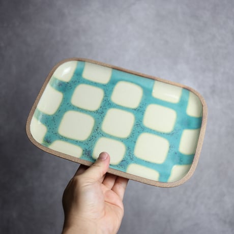長角皿 大 ソーダ やちむん 陶器 一翠窯:7021003