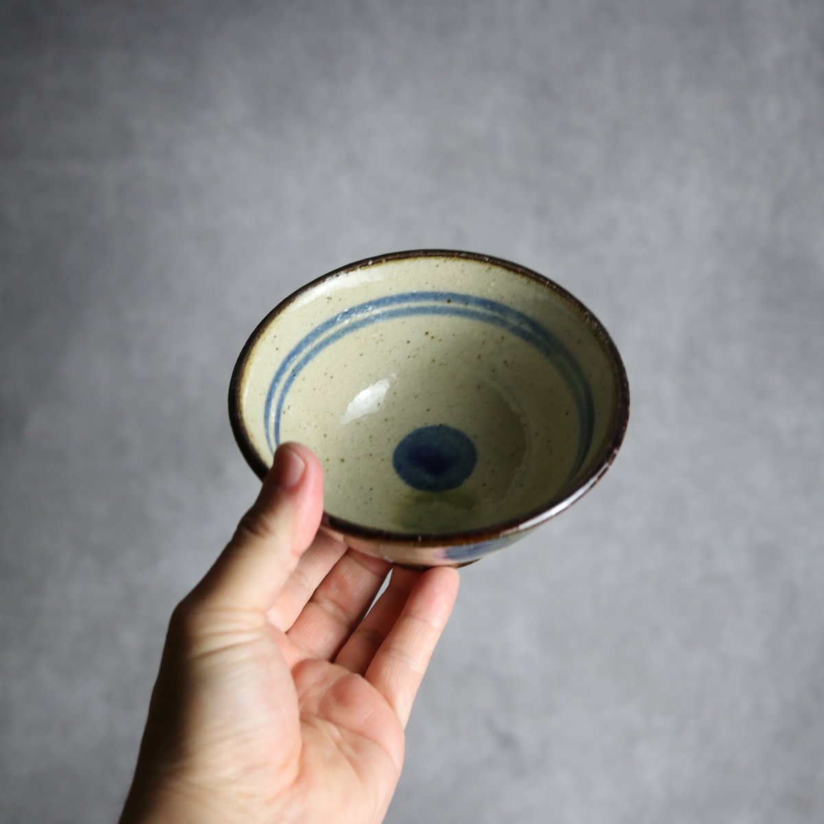 4寸マカイ 青 緑 ドット やちむん 陶器 陶芸こまがた:7006071 | MADE