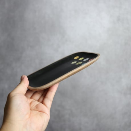長角皿 小 パレット やちむん 陶器 一翠窯:7021001