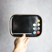 長角皿中 パレット やちむん 陶器 一翠窯:7021002