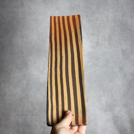 練り込み長皿1 赤 やちむん 陶器 南蛮焼知念窯 :7209005