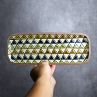 長角皿 長 ガーランド サンカク やちむん 陶器 一翠窯:7021004