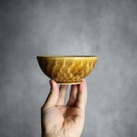 4寸ボウル 亀甲紋 ブラウン1 やちむん 陶器 cerca:7025024