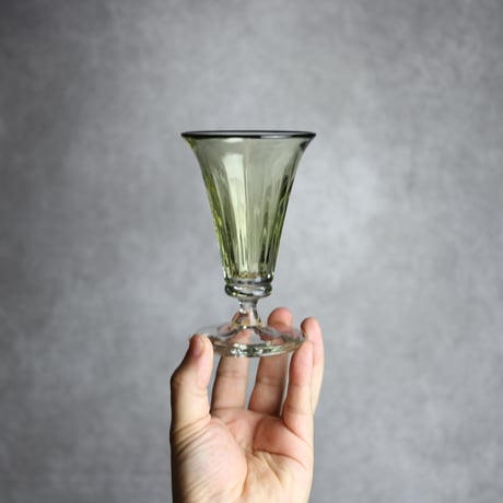 琉球ガラス ヴィンテージ食前酒グラス 茶  工房glass32：7105022