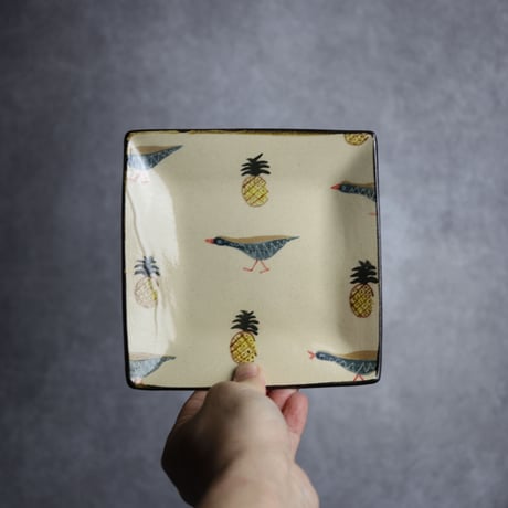 角皿C ヤンバルクイナパイン やちむん 陶器 アトリエクッチャネ:7026017