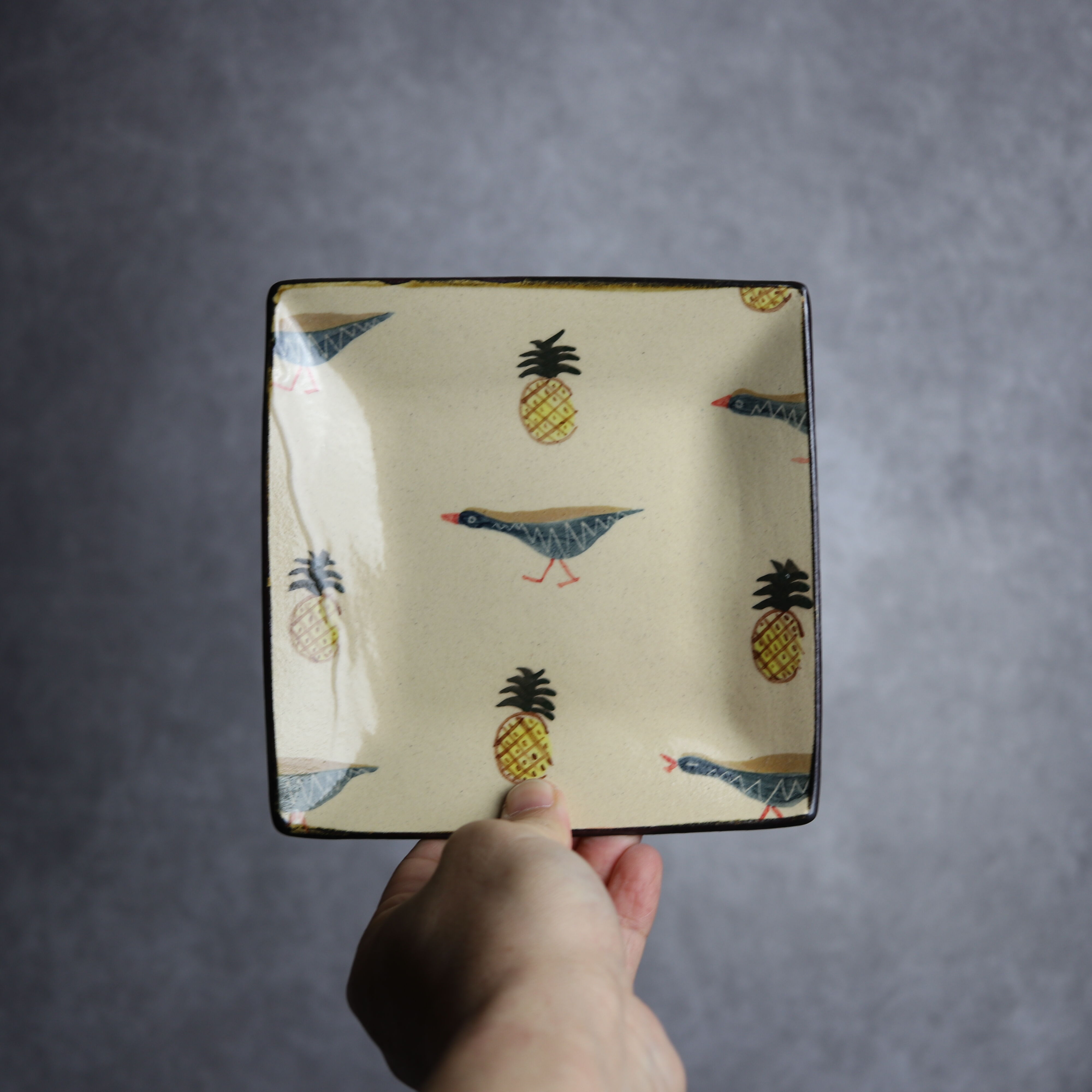 角皿C ヤンバルクイナパイン やちむん 陶器 アトリエクッチャネ