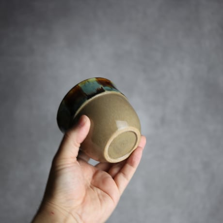 丸フリーカップ5 三彩紋 やちむん 陶器 エドメ陶房:7201009