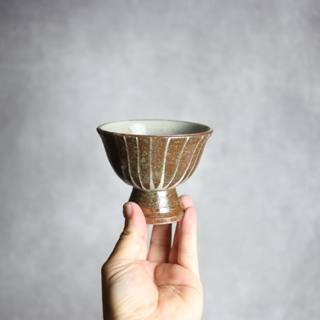 3寸 高杯鉢1 イッチン ライン やちむん 陶器 榮一工房:7013169