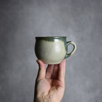 コーヒーカップ小1 緑釉 やちむん 陶器 榮一工房:7013086