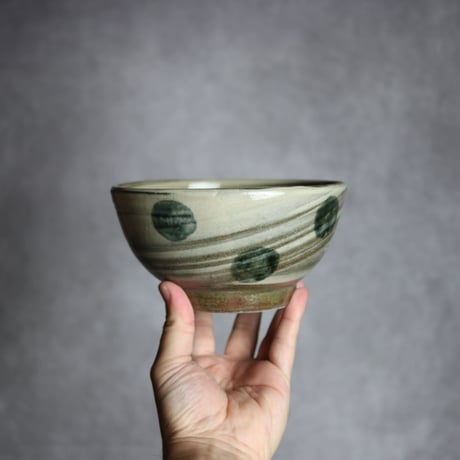 5寸鉢S4 呉須釉 点打 刷毛目 やちむん 陶器 北窯 松田米司工房:7003035