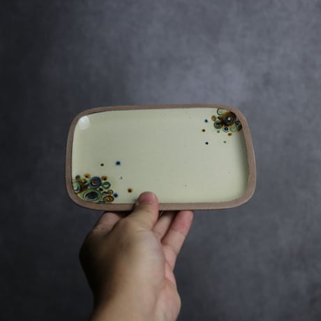 長角皿 小 シャボン やちむん 陶器 一翠窯:7021001