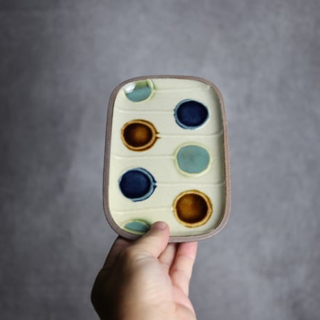 長角皿 小 バルーン やちむん 陶器 一翠窯:7021001
