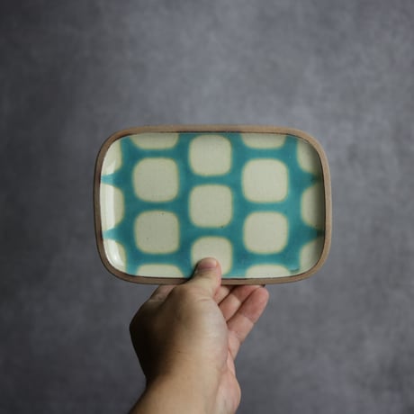 長角皿 小 ソーダ やちむん 陶器 一翠窯:7021001