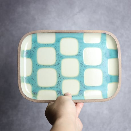 長角皿 大 ソーダ やちむん 陶器 一翠窯:7021003