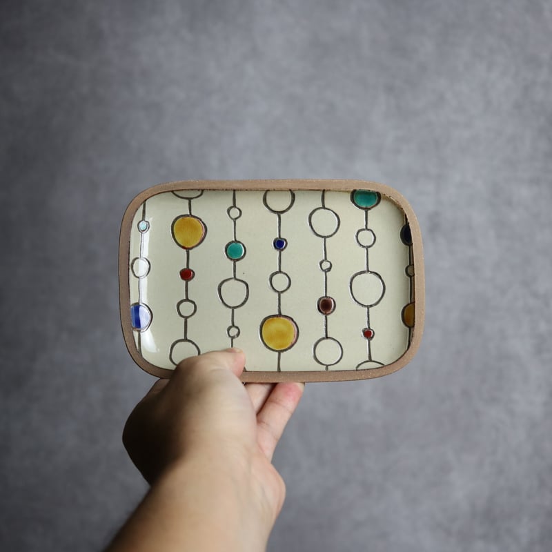 やちむん 一翠窯 4枚セット 沖縄 お皿 角皿 やちむん 角皿 長