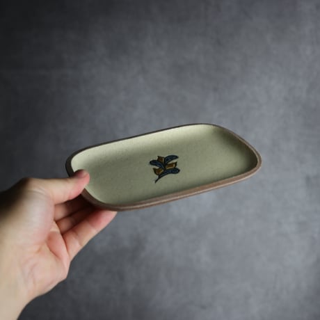 長角皿 小 息吹 やちむん 陶器 一翠窯:7021001