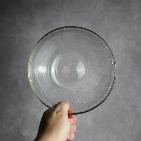 気泡ボウル小 クリア 琉球ガラス ガラス工房 清天:7102005
