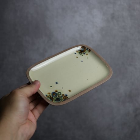 長角皿 小 シャボン やちむん 陶器 一翠窯:7021001