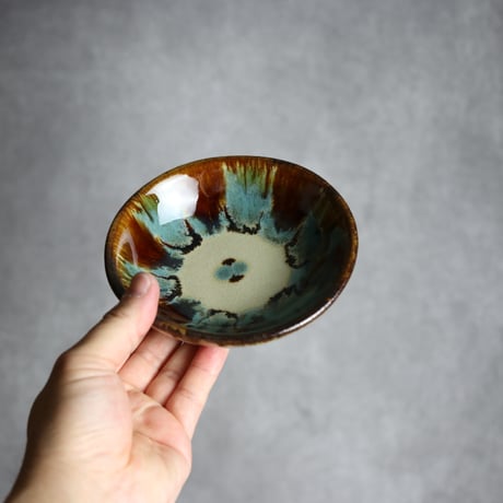 小鉢2 三彩紋 やちむん 陶器 エドメ陶房:7201001