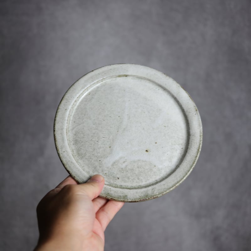 宮城陶器　6寸リム皿 6寸リム平皿1 白 やちむん 陶器 森製陶所:7207002 | MADE IN OKINAWA