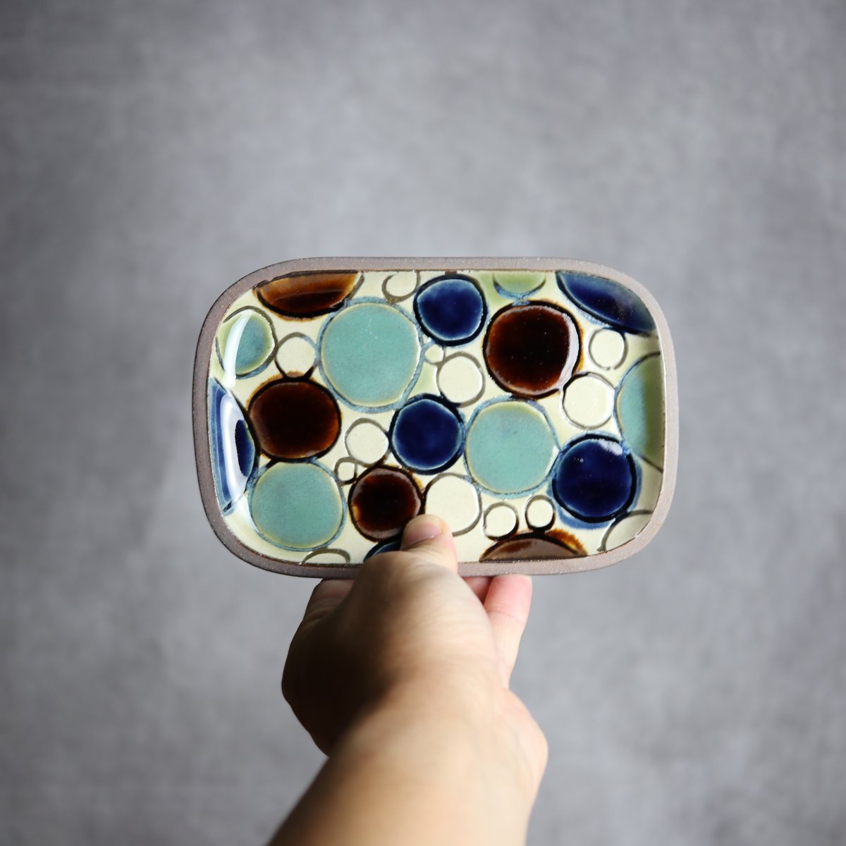 長角皿 小 カサブランカ やちむん 陶器 一翠窯:7021001 | MADE IN OKIN