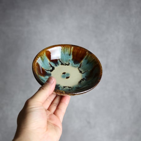 小鉢2 三彩紋 やちむん 陶器 エドメ陶房:7201001